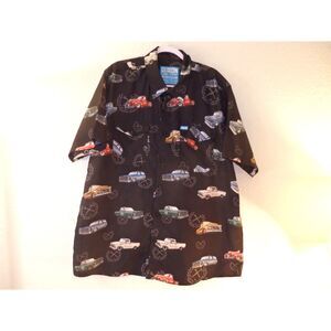Dixxon Flannel Co Mother Trucker Short Sleeve Black Button Up Car Shirt Size 2XL